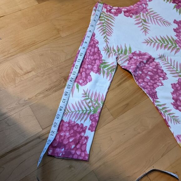 Knitme boat neckline pink berry green leafs sweater Medium @X - Picture 6 of 9